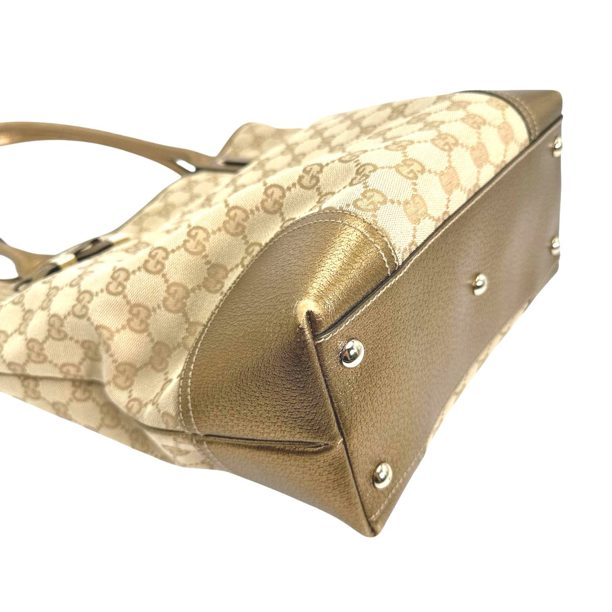 GUCCI Tote Bag 181779 GG canvas beige Handbag canvas Women Used Authentic