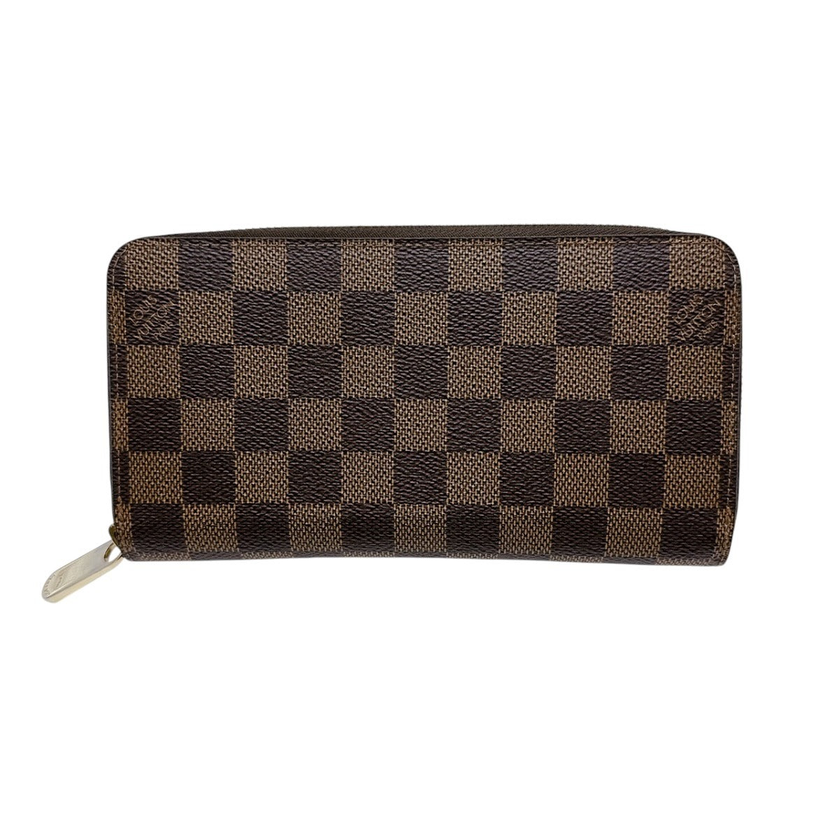LOUIS VUITTON Long Wallet Purse N41661 Damier canvas Brown Long Wallet Purse Damier Zippy wallet unisex(Unisex) Used Authentic