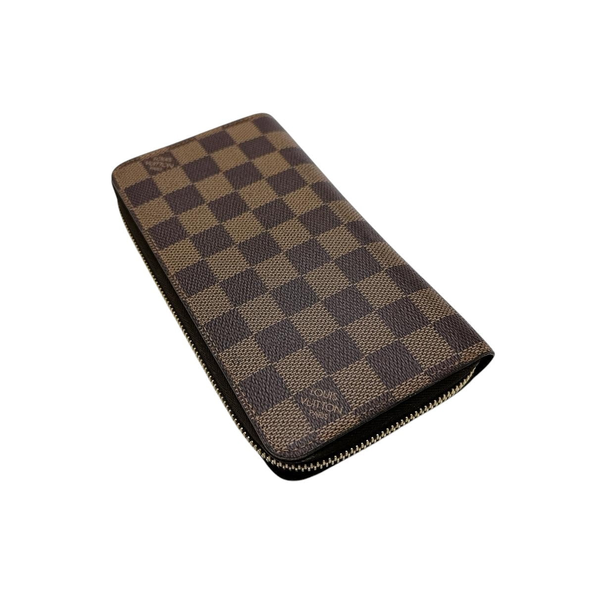 LOUIS VUITTON Long Wallet Purse N41661 Damier canvas Brown Long Wallet Purse Damier Zippy wallet unisex(Unisex) Used Authentic