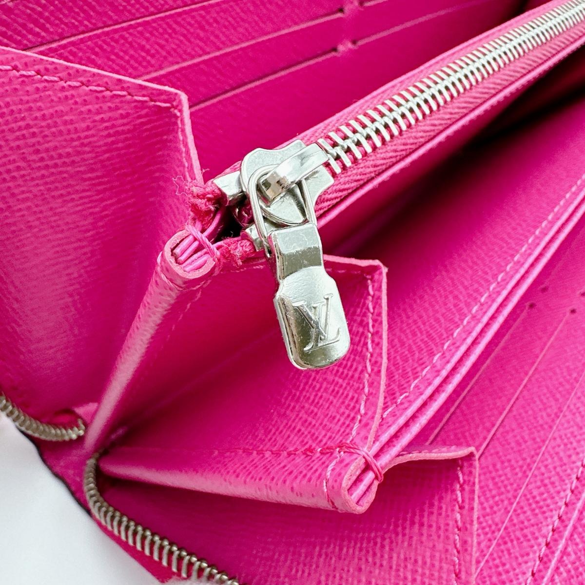 LOUIS VUITTON Long Wallet Purse M82050 Epi Leather pink Long Wallet Purse Epi Leather Zippy wallet Women Used Authentic