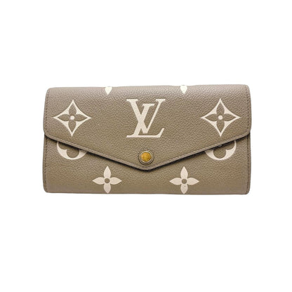 LOUIS VUITTON Long Wallet Purse M81049 Monogram Ann Platt beige Flap-type long wallet Monogram Ann Platt Portefeuille Sara Women Used Authentic