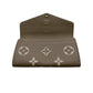 LOUIS VUITTON Long Wallet Purse M81049 Monogram Ann Platt beige Flap-type long wallet Monogram Ann Platt Portefeuille Sara Women Used Authentic