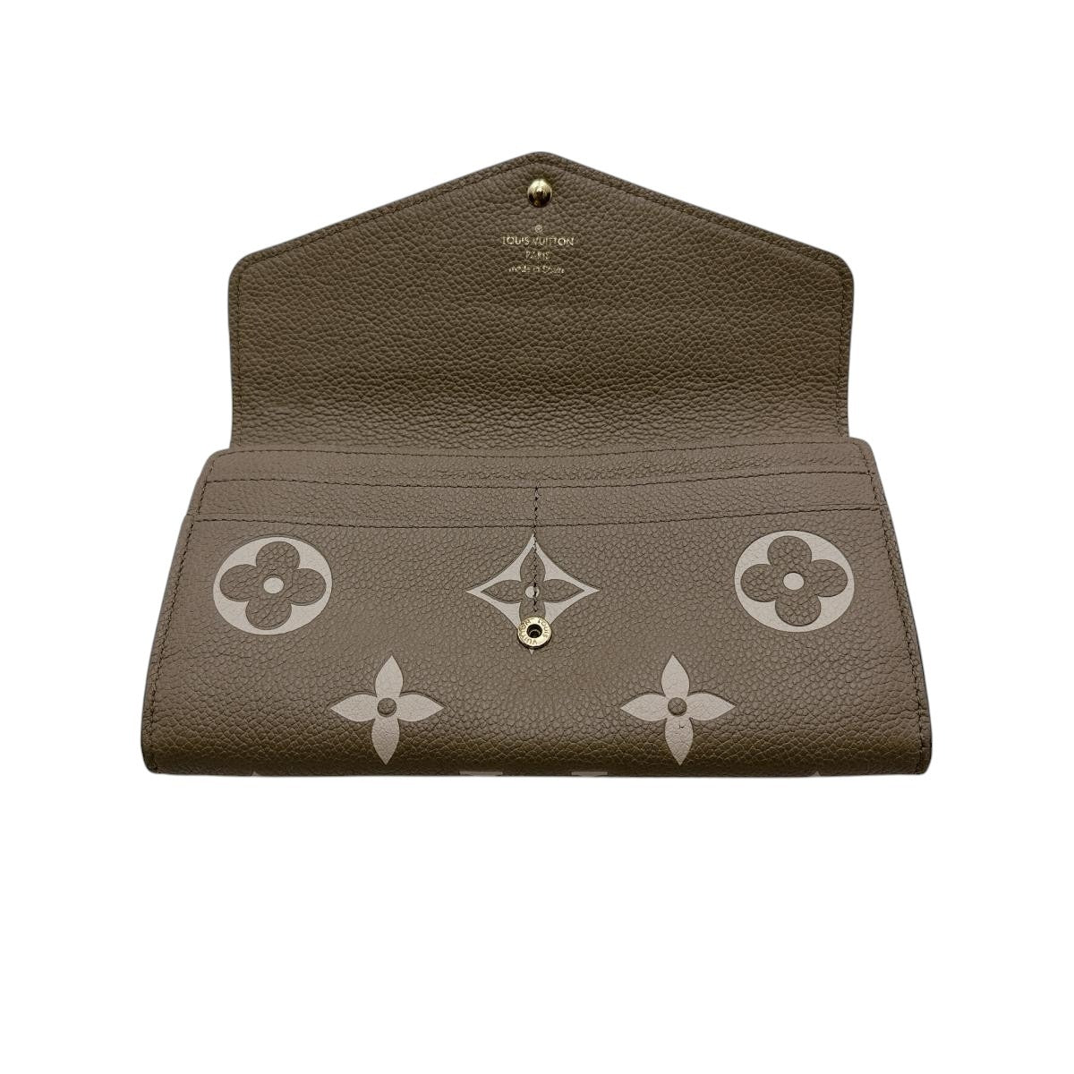 LOUIS VUITTON Long Wallet Purse M81049 Monogram Ann Platt beige Flap-type long wallet Monogram Ann Platt Portefeuille Sara Women Used Authentic