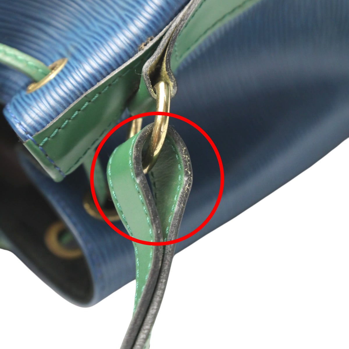 LOUIS VUITTON Shoulder Bag M44044 Epi Leather Blue x green Epi Noe