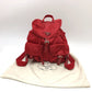 PRADA Backpack Nylon Red With logo Women Used Authentic