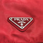 PRADA Backpack Nylon Red With logo Women Used Authentic