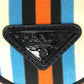 PRADA Pouch 2NE053 canvas Orange x blue Triangle logo Clutch bag mens Used Authentic