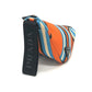 PRADA Pouch 2NE053 canvas Orange x blue Triangle logo Clutch bag mens Used Authentic