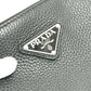 PRADA Clutch bag 2VN014 leather black triangle plate