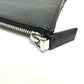 PRADA Clutch bag 2VN014 leather black triangle plate