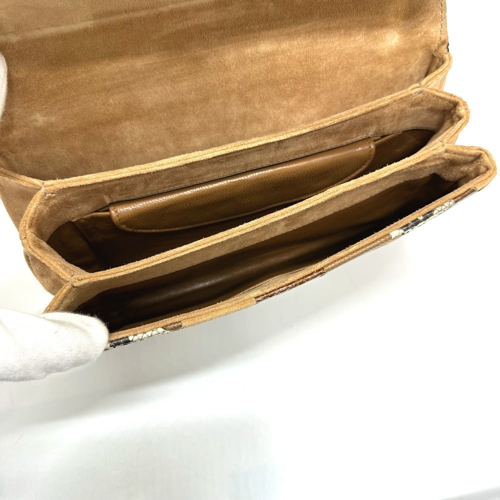 PRADA Shoulder Bag 1BD009 suede Brown logo