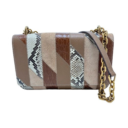PRADA Shoulder Bag 1BD009 suede Brown logo