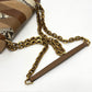 PRADA Shoulder Bag 1BD009 suede Brown logo