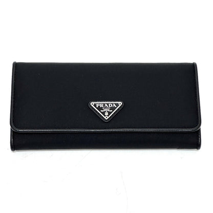 PRADA Folded wallet 1MH132 Nylon black Triangle logo plate