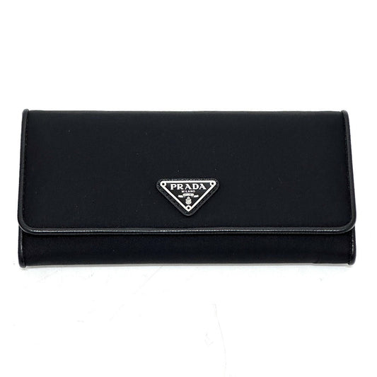 PRADA Folded wallet 1MH132 Nylon black Triangle logo plate
