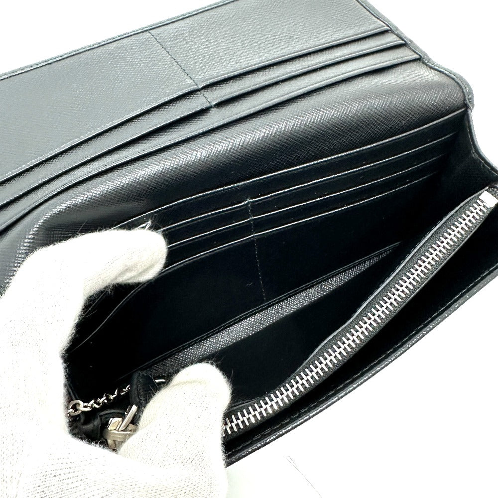 PRADA Folded wallet 1MH132 Nylon black Triangle logo plate