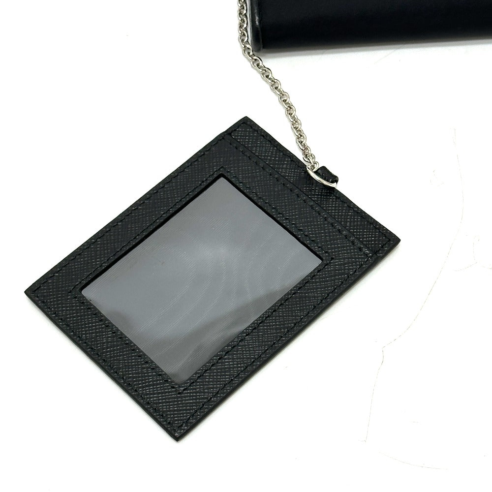 PRADA Folded wallet 1MH132 Nylon black Triangle logo plate