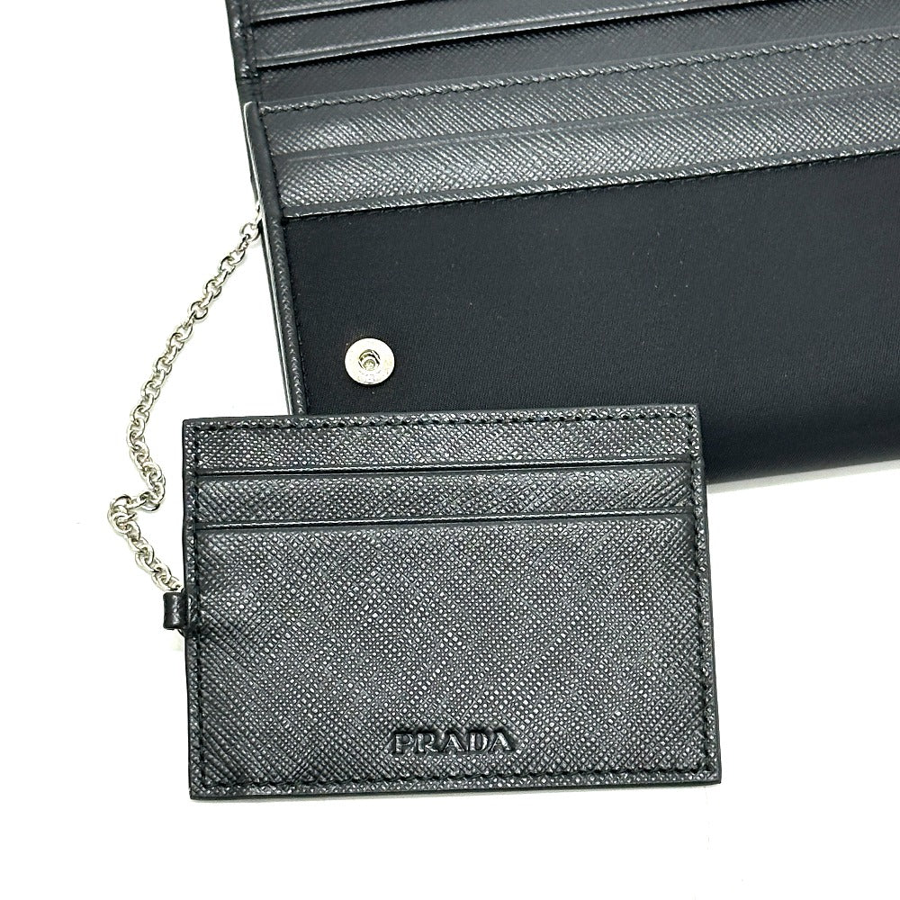 PRADA Folded wallet 1MH132 Nylon black Triangle logo plate