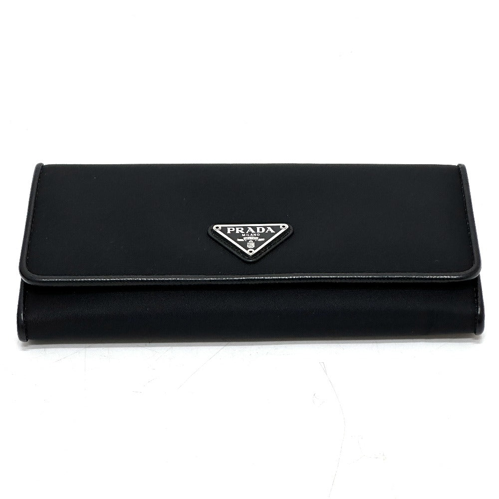 PRADA Folded wallet 1MH132 Nylon black Triangle logo plate