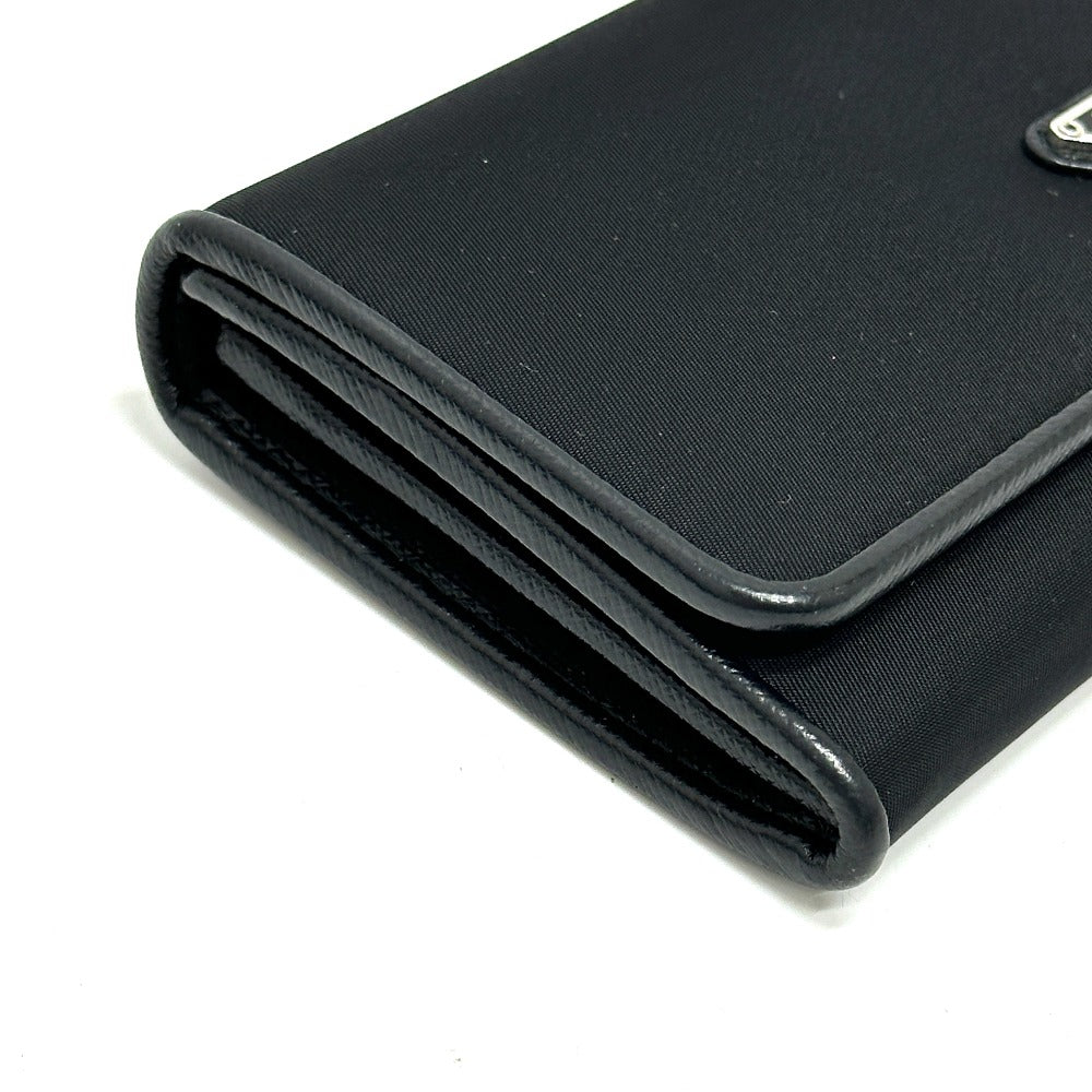 PRADA Folded wallet 1MH132 Nylon black Triangle logo plate