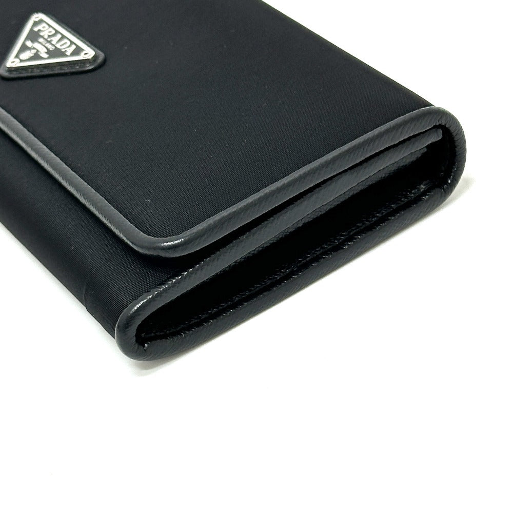 PRADA Folded wallet 1MH132 Nylon black Triangle logo plate