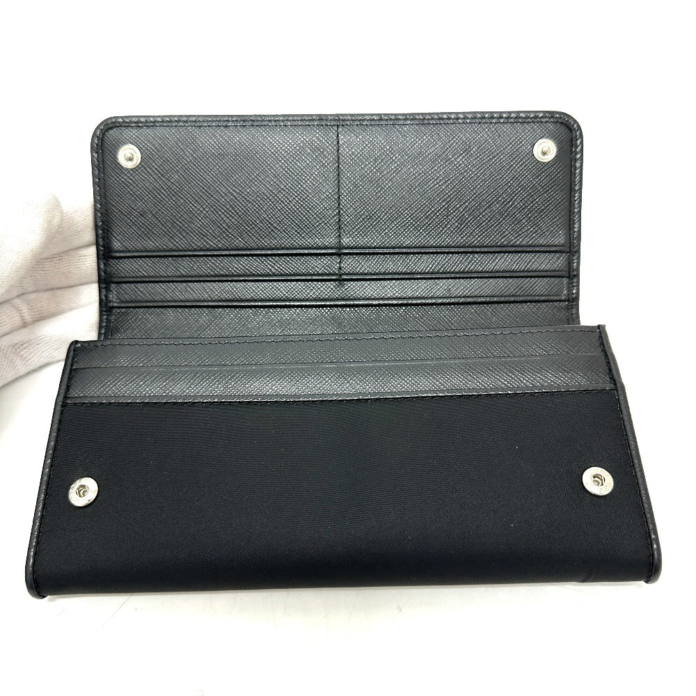 PRADA Folded wallet 1MH132 Nylon black Triangle logo plate