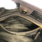 PRADA Handbag 1BA172 Nylon jacquard / leather khaki Logo jacquard Women Used Authentic