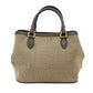 PRADA Handbag 1BA172 Nylon jacquard / leather khaki Logo jacquard Women Used Authentic