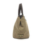 PRADA Handbag 1BA172 Nylon jacquard / leather khaki Logo jacquard Women Used Authentic