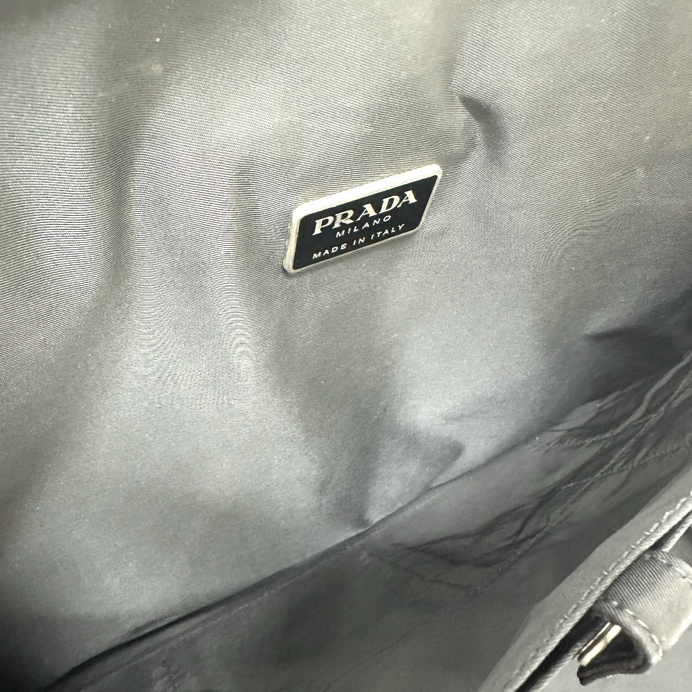 PRADA Business bag V147S Nylon black triangle plate