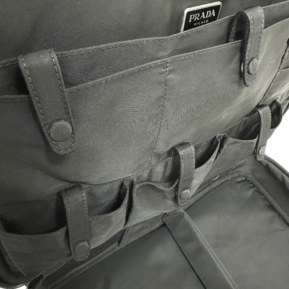 PRADA Business bag V147S Nylon black triangle plate