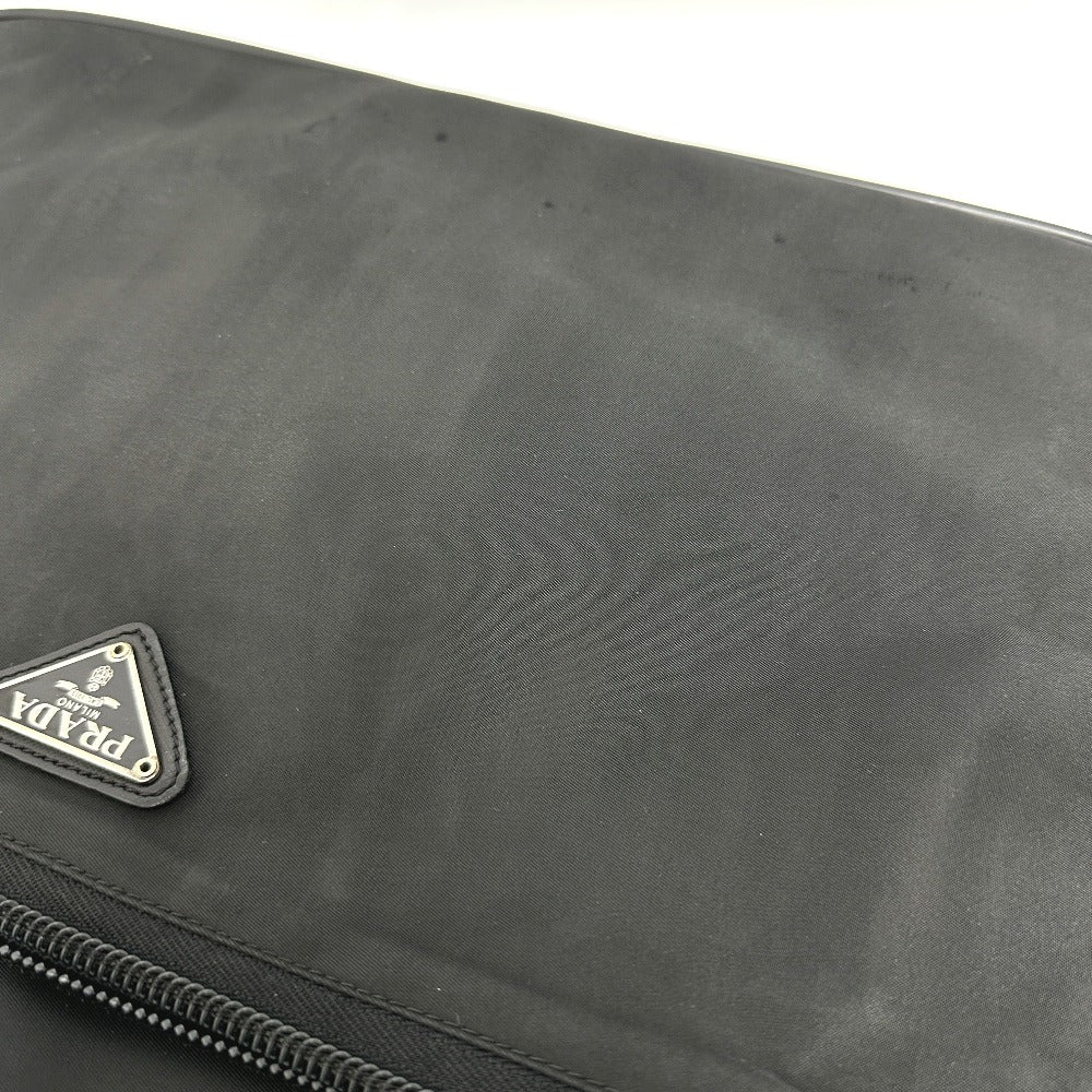 PRADA Business bag V147S Nylon black triangle plate