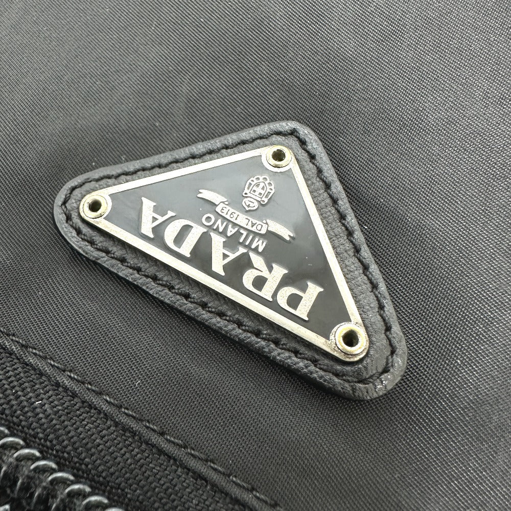 PRADA Business bag V147S Nylon black triangle plate