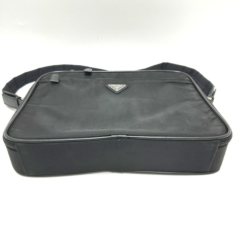PRADA Business bag V147S Nylon black triangle plate