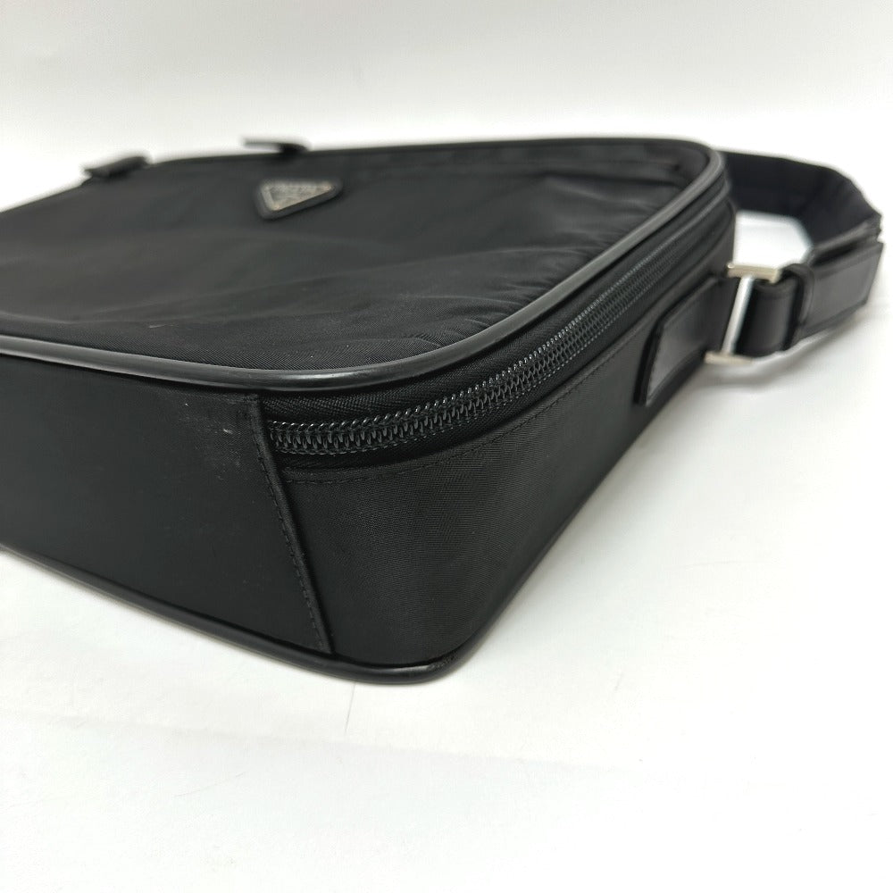 PRADA Business bag V147S Nylon black triangle plate