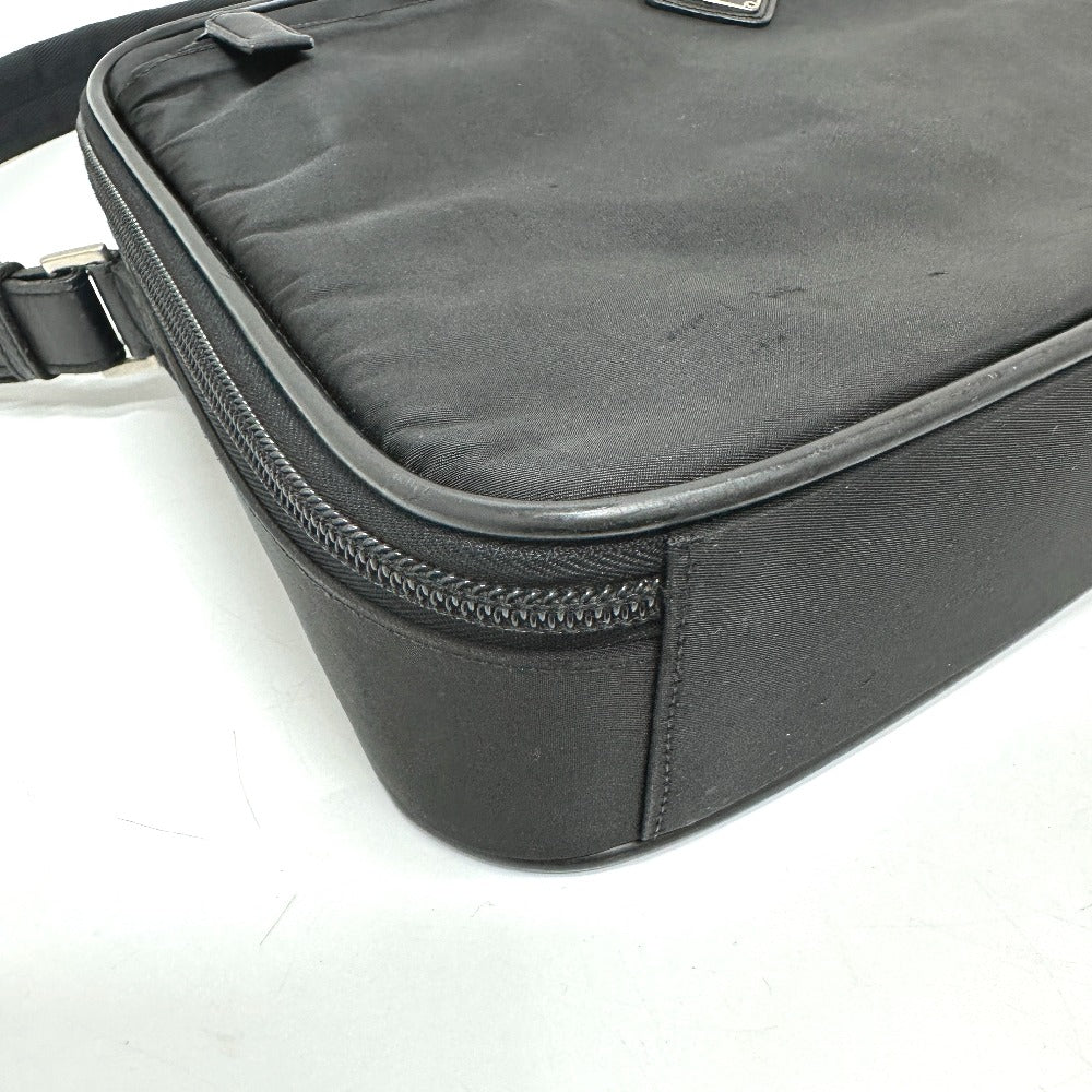 PRADA Business bag V147S Nylon black triangle plate