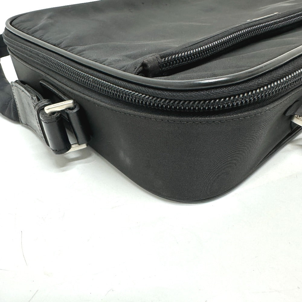 PRADA Business bag V147S Nylon black triangle plate