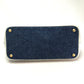 PRADA Handbag BN2441 Cotton denim / leather blue logo Women Used Authentic