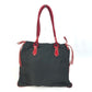 PRADA Handbag Patent leather, nylon, velour black By color logo drawstring bag triangle logo triangular logo plate Women Used Authentic