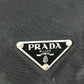 PRADA Handbag Patent leather, nylon, velour black By color logo drawstring bag triangle logo triangular logo plate Women Used Authentic