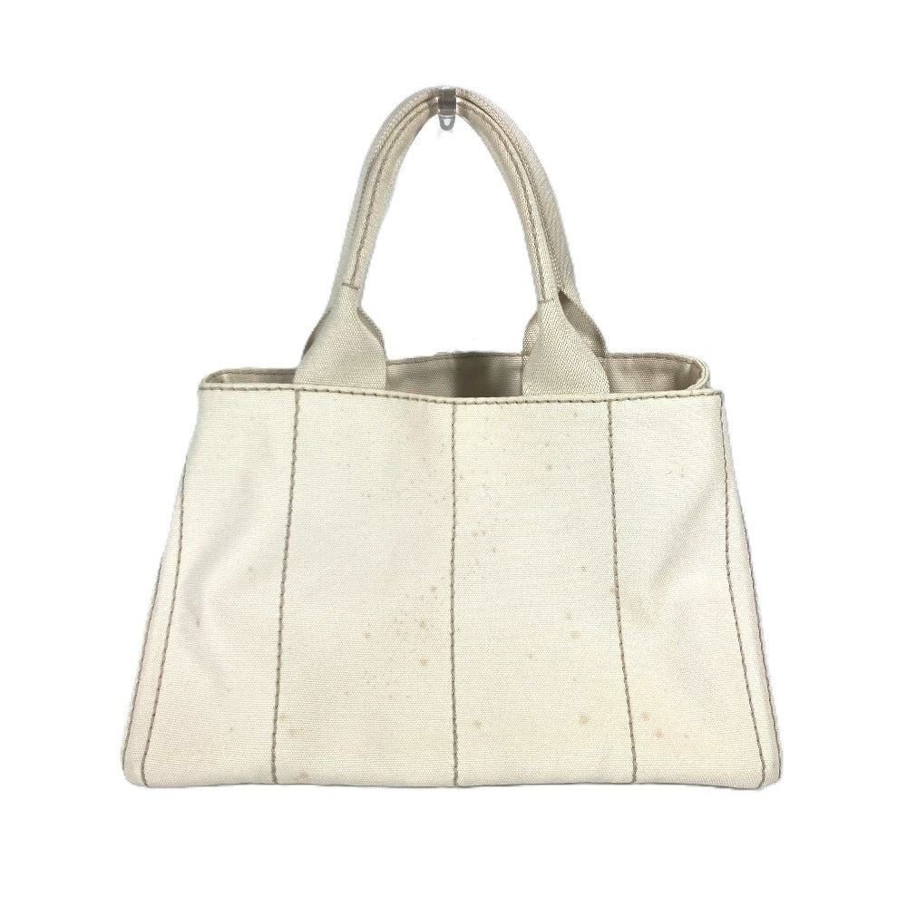 PRADA Tote Bag BN1877 canvas White type Canapa Women Used Authentic