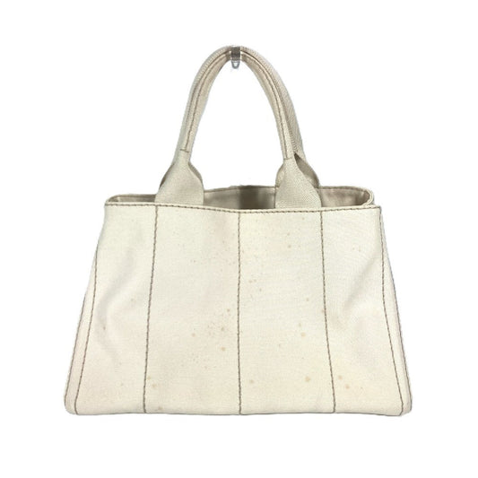 PRADA Tote Bag BN1877 canvas White type Canapa Women Used Authentic