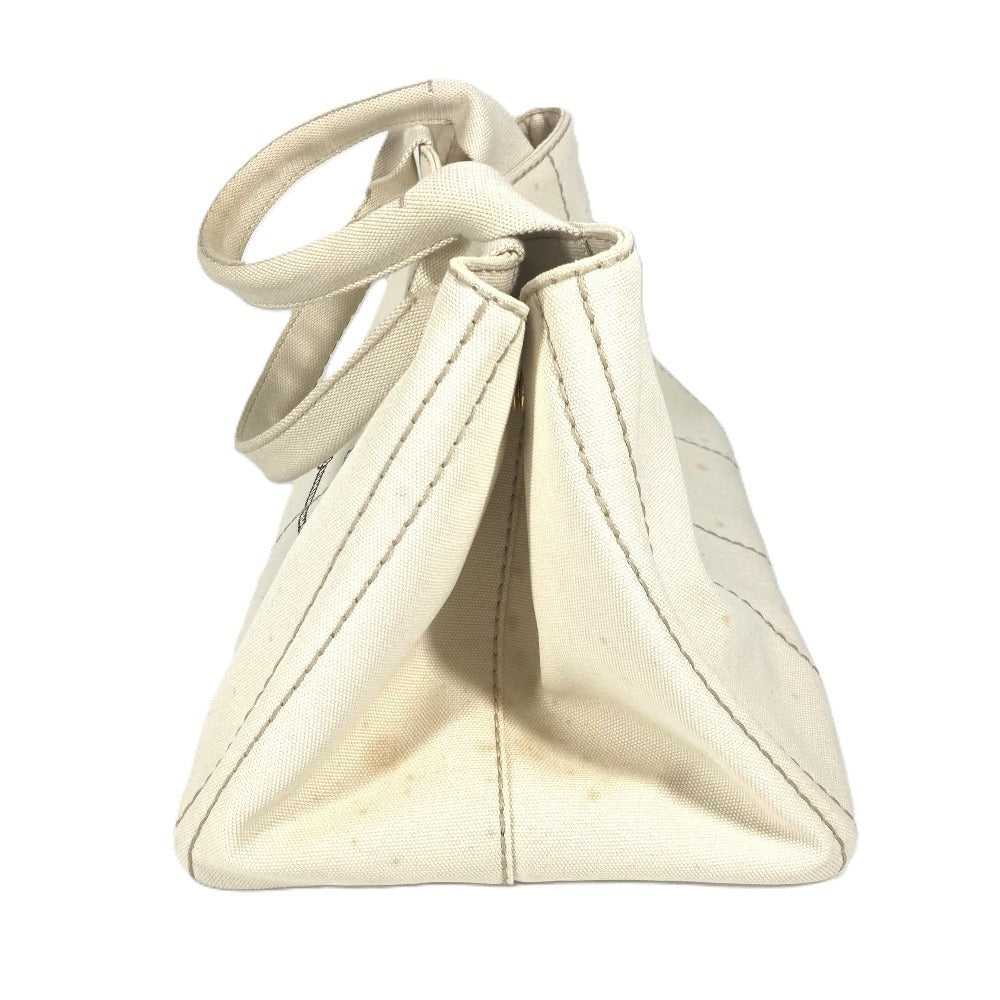 PRADA Tote Bag BN1877 canvas White type Canapa Women Used Authentic