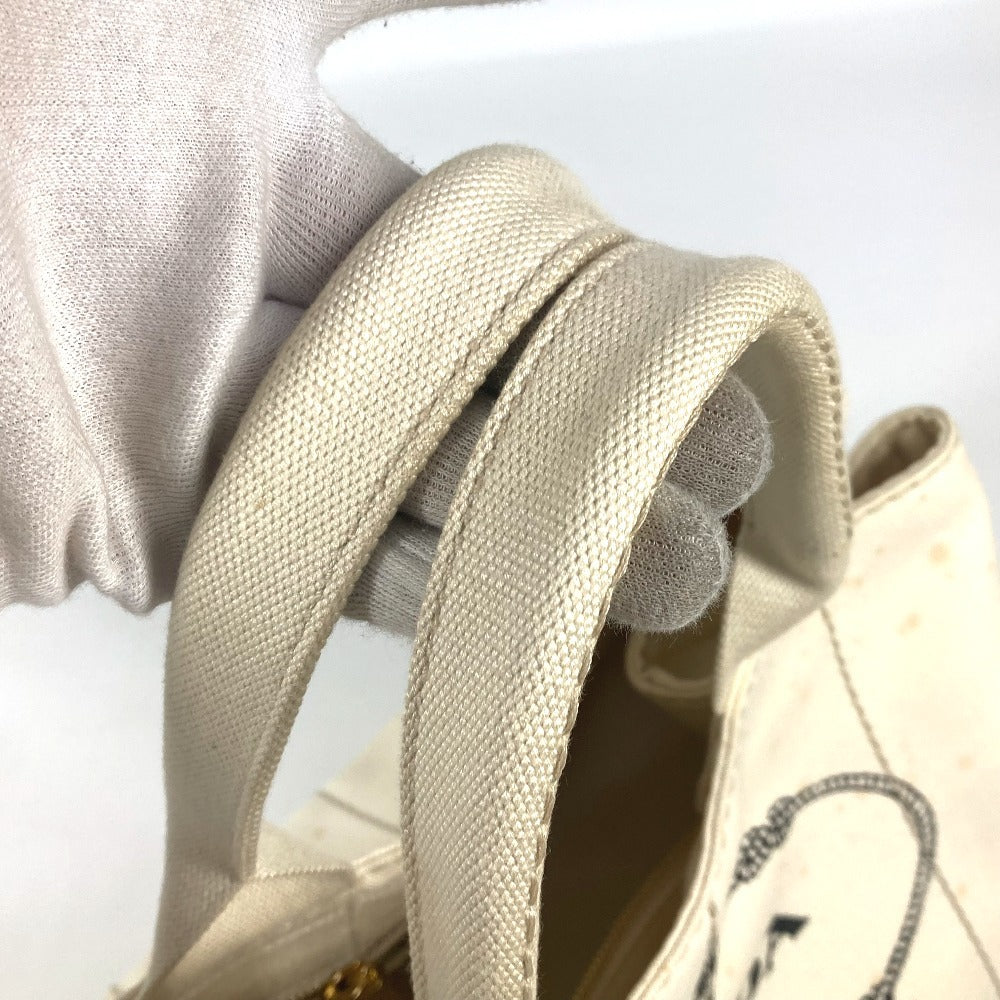 PRADA Tote Bag BN1877 canvas White type Canapa Women Used Authentic