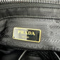 PRADA Tote Bag 1BG065 Nylon, Velour black Kaye trompe l'oeil Women Used Authentic