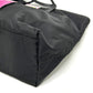 PRADA Tote Bag 1BG065 Nylon, Velour black Kaye trompe l'oeil Women Used Authentic