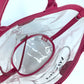 PRADA Tote Bag Plastics pink beach bag with pouch logo Canapa
