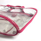 PRADA Tote Bag Plastics pink beach bag with pouch logo Canapa