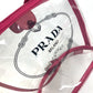 PRADA Tote Bag Plastics pink beach bag with pouch logo Canapa