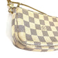 LOUIS VUITTON Handbag N58010 Damier Azur Canvas white Damier Azur Mini Pochette Accessoires Women Used Authentic